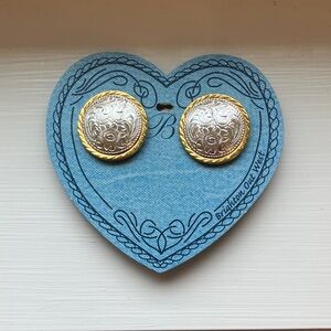 Brighton Silver and Gold Round Earrings
